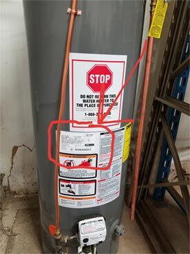 water heater identification - Same Day Water Heater Replacement