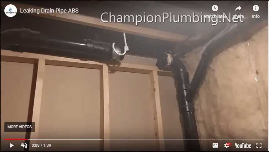 Leaking Drain Pipe ABS