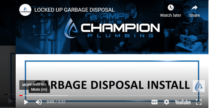 Locked Up Garbage Disposal Champion Plumbing