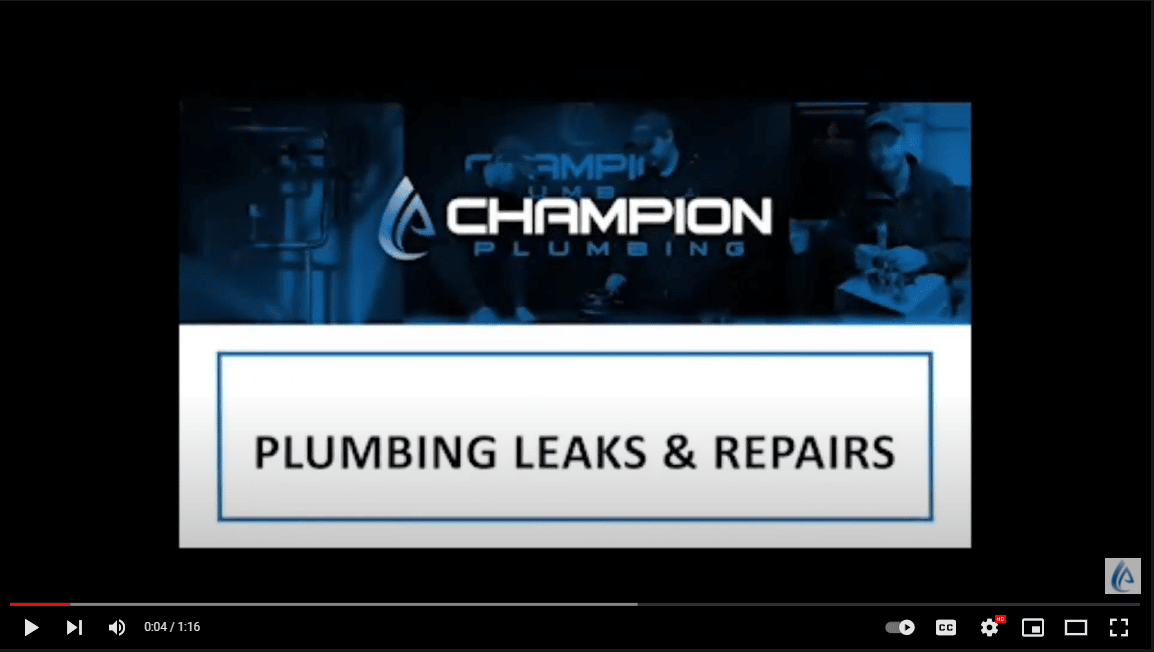 chris of champion plumbing fixing a broken pipe in st. paul, mn
