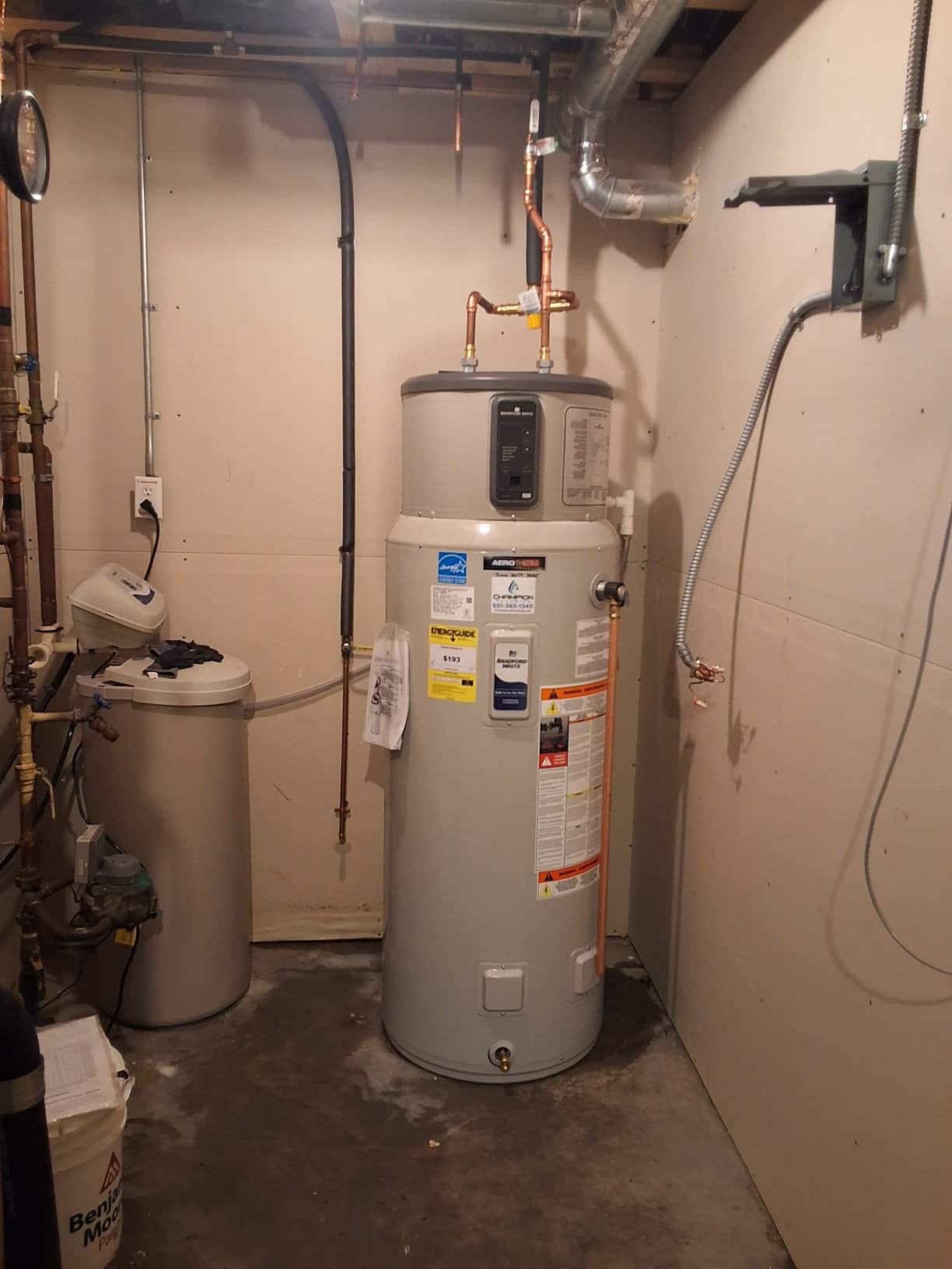 bradford white hybrid water heater install